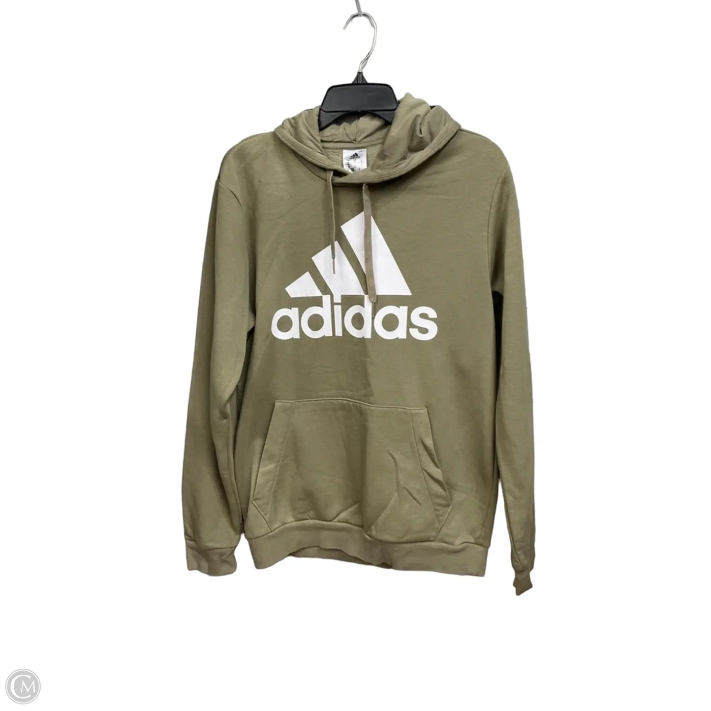 Sweatshirt Hoodie By Adidas In Green, Size: M