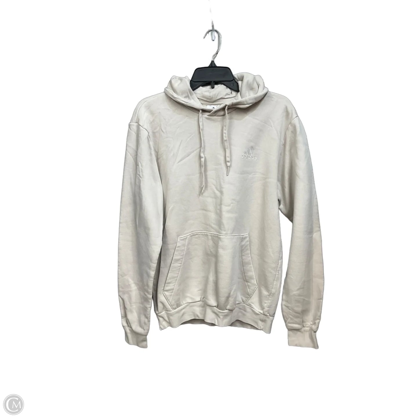 Sweatshirt Hoodie By Adidas In Cream, Size: M