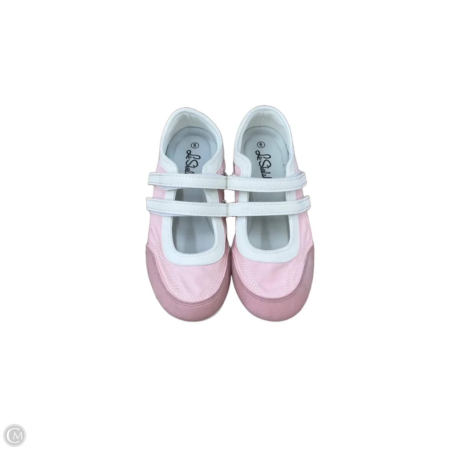 Shoes Flats By Cmc In Pink & White, Size: 6