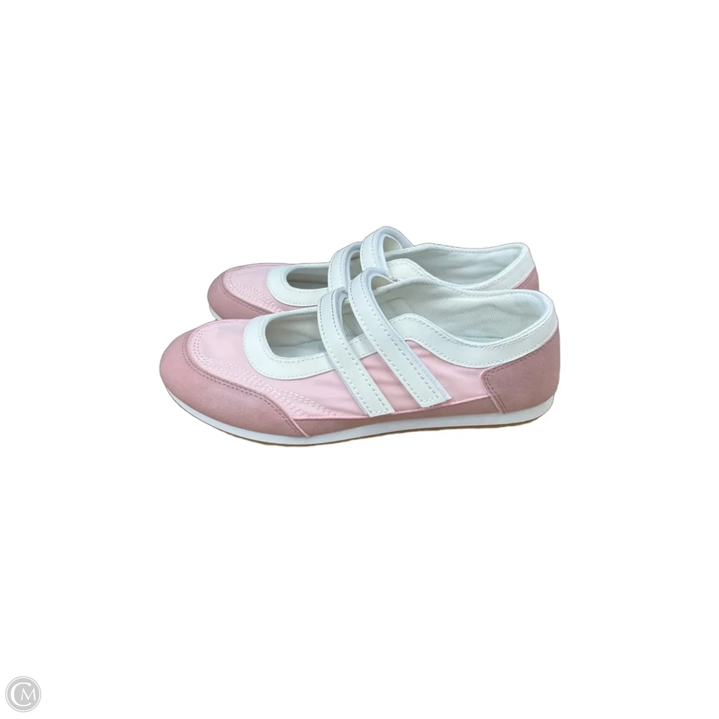Shoes Flats By Cmc In Pink & White, Size: 6