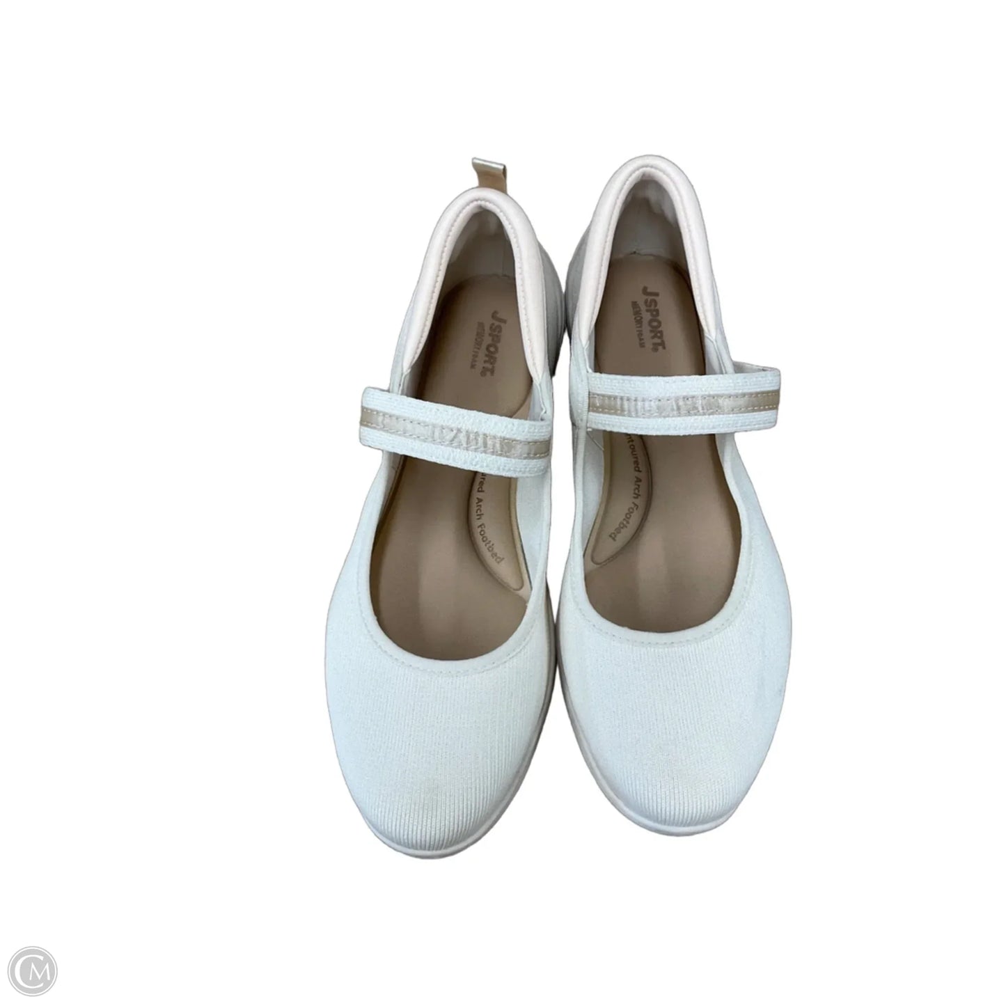 Shoes Flats By Clothes Mentor In Cream, Size: 10