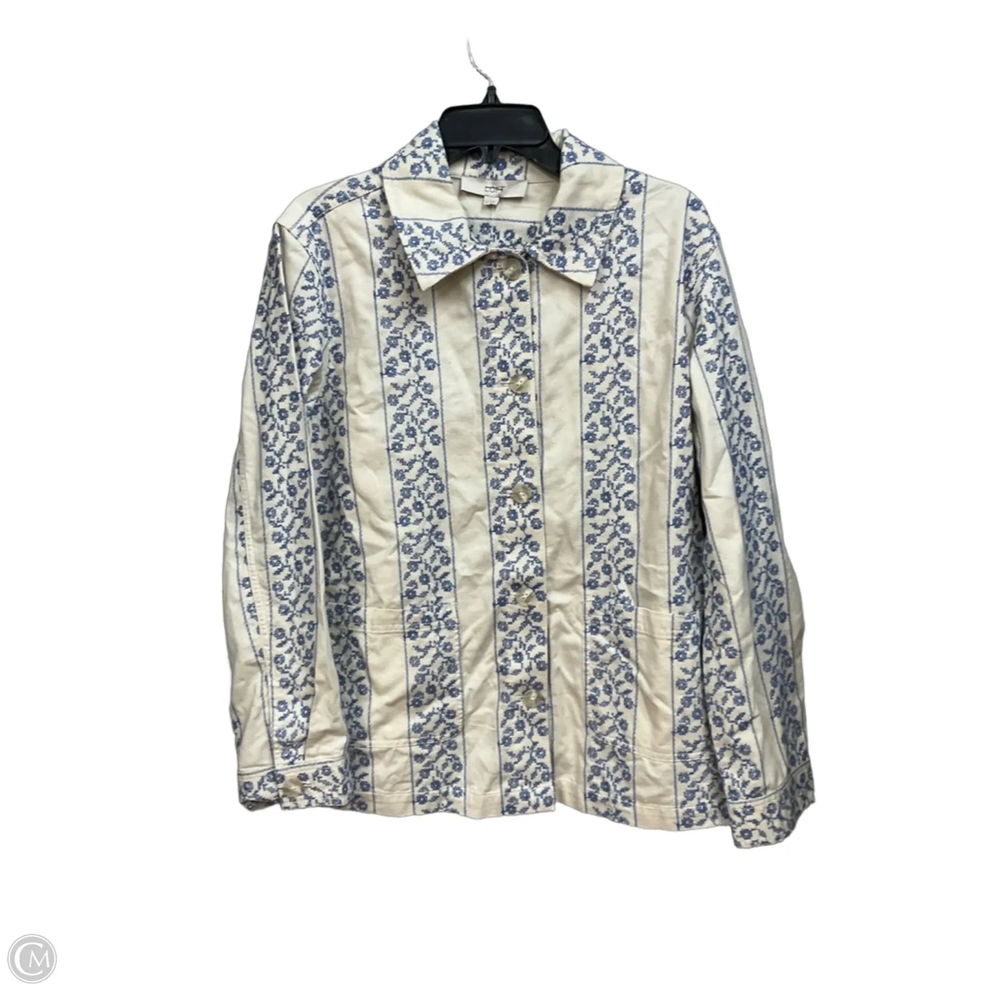 Jacket Shirt By Loft In Floral Print, Size: M