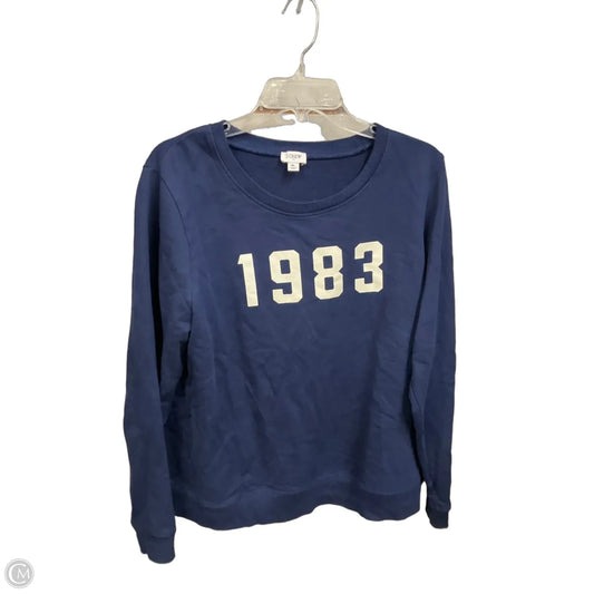 Sweatshirt Crewneck By J. Crew In Blue, Size: Xl