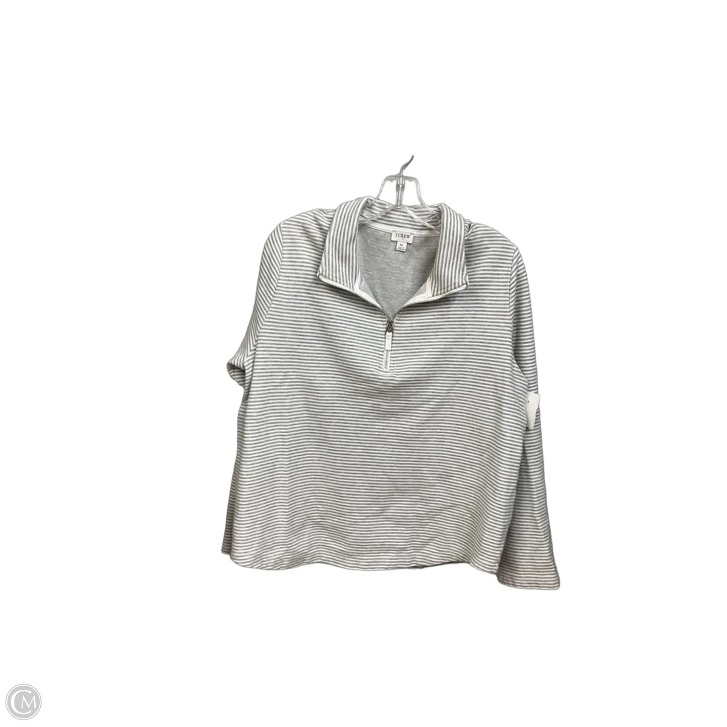 Sweatshirt Collar By J. Crew In Striped Pattern, Size: Xl