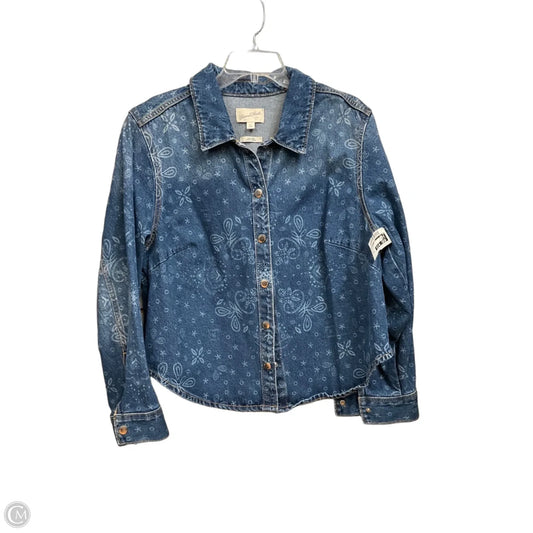 Jacket Denim By Universal Thread In Blue Denim, Size: Xxl