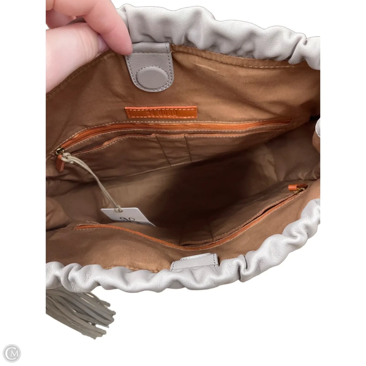 Handbag Leather By Hobo Intl, Size: Large