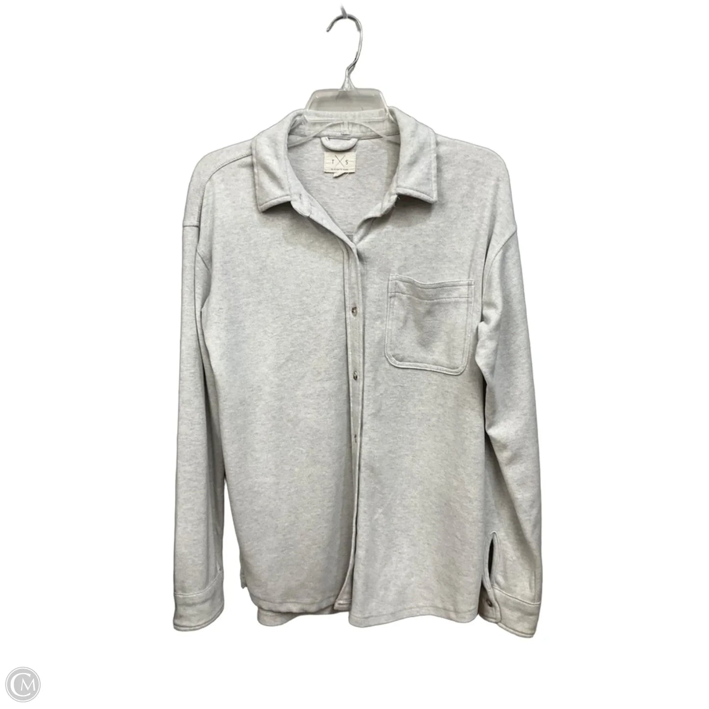 Top Long Sleeve By Thread And Supply In Grey, Size: S