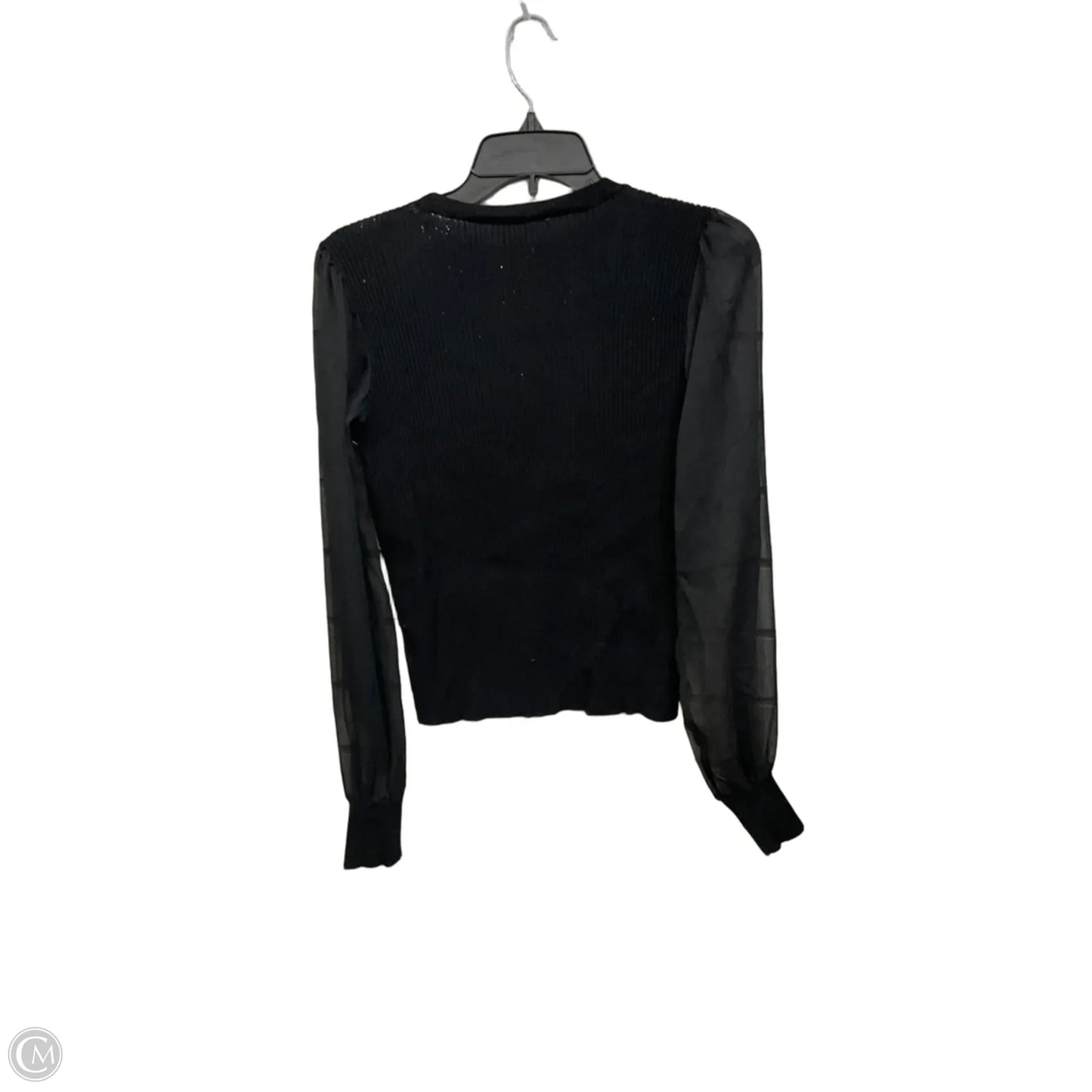 Top Long Sleeve By Carmen By Carmen Marc Valvo In Black, Size: M