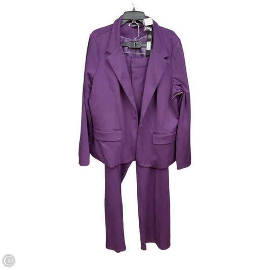 Pants Suit 2pc By Fashion Nova In Purple, Size: 3x
