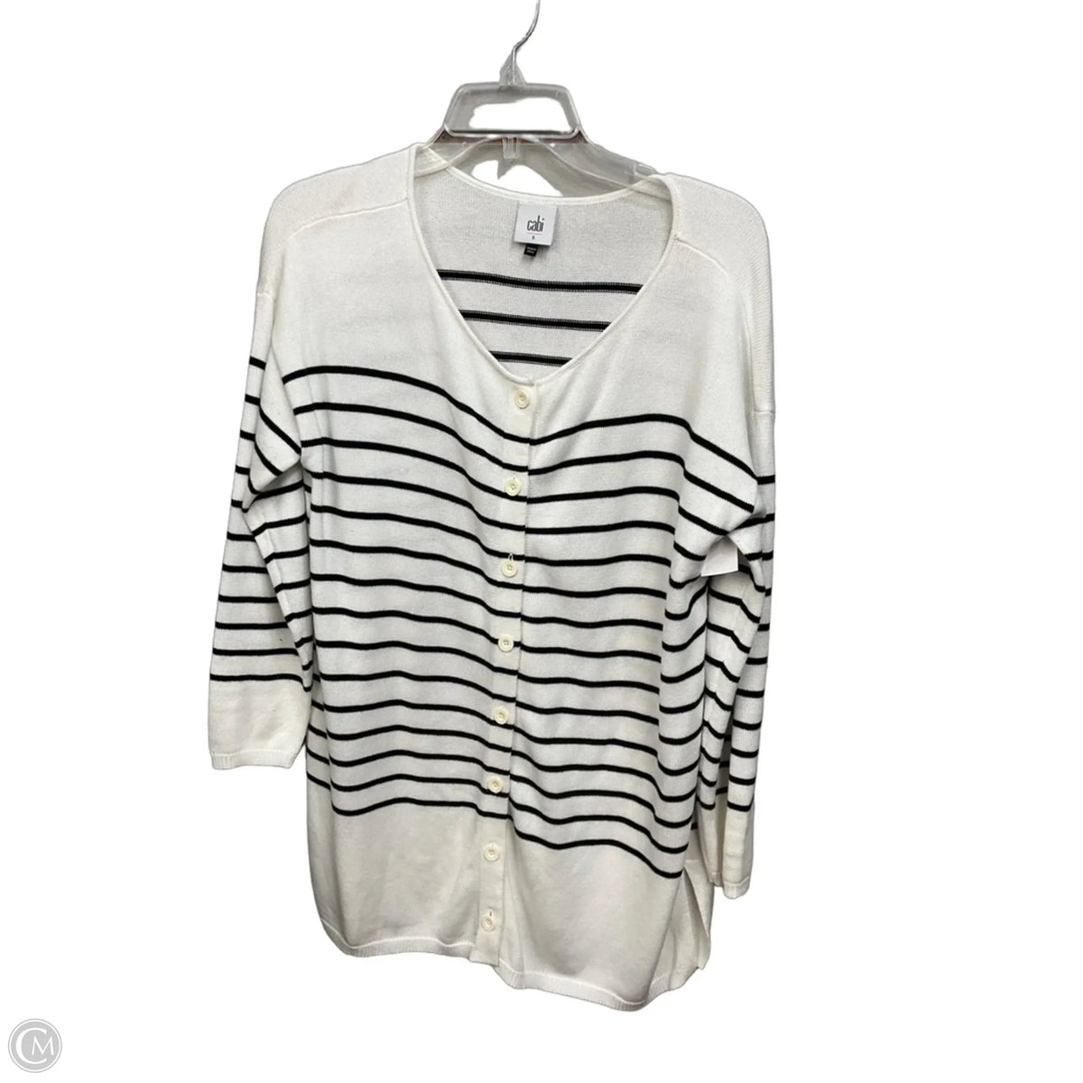 Cardigan By Cabi In Striped Pattern, Size: S