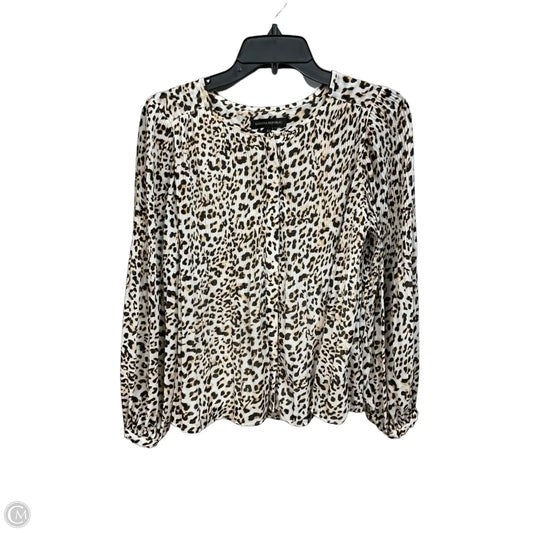 Top Long Sleeve By Banana Republic In Animal Print, Size: Xs