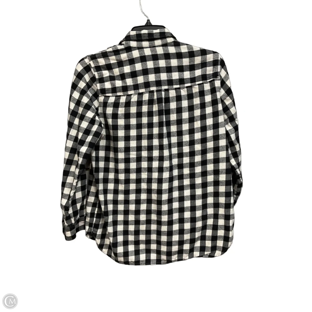 Top Long Sleeve By Madewell In Plaid Pattern, Size: S
