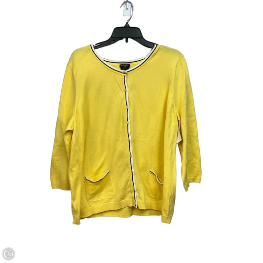 Cardigan By Talbots In Yellow, Size: 2x