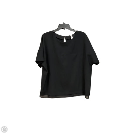 Blouse Short Sleeve By Lululemon In Black, Size: M