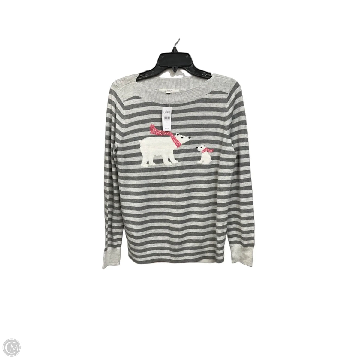 Top Long Sleeve By Loft In Striped Pattern, Size: S