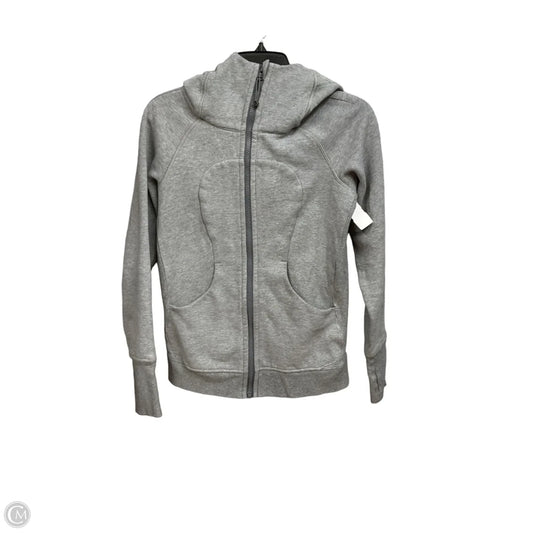 Athletic Jacket By Lululemon In Grey, Size: 6