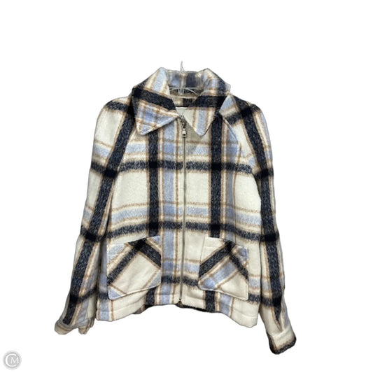 Jacket Shirt By Bagatelle In Plaid Pattern, Size: S