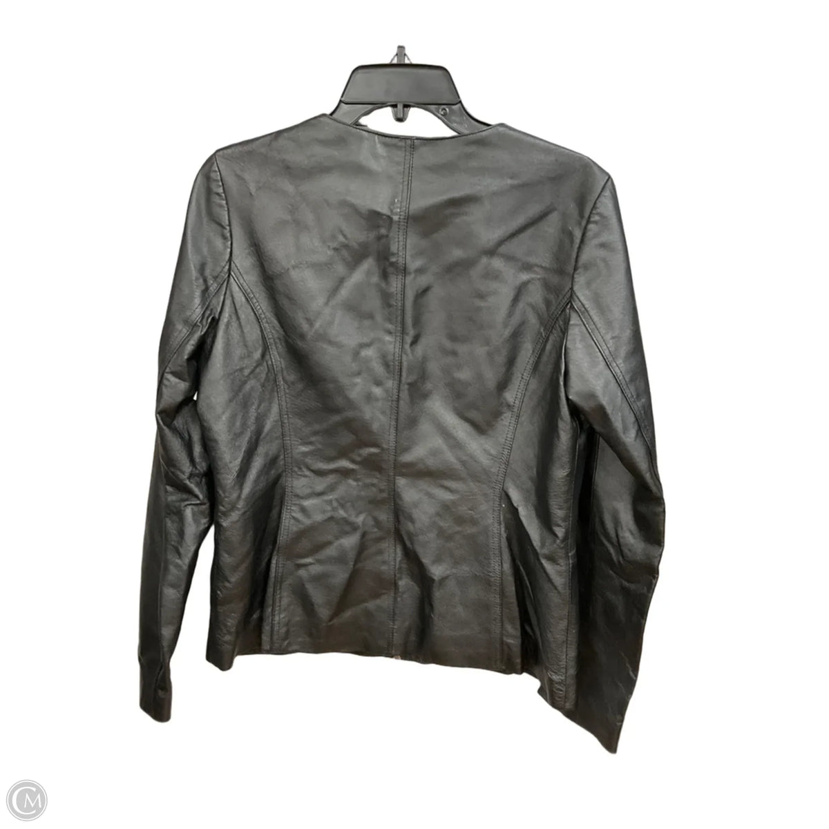 Jacket Leather By Dana Buchman In Black, Size: M