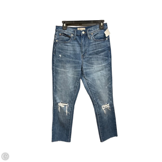Jeans Straight By Madewell In Blue Denim, Size: 4