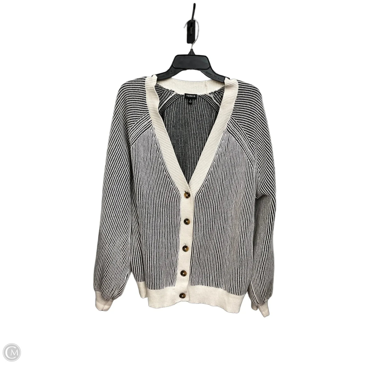Cardigan By Torrid In Striped Pattern, Size: 3x