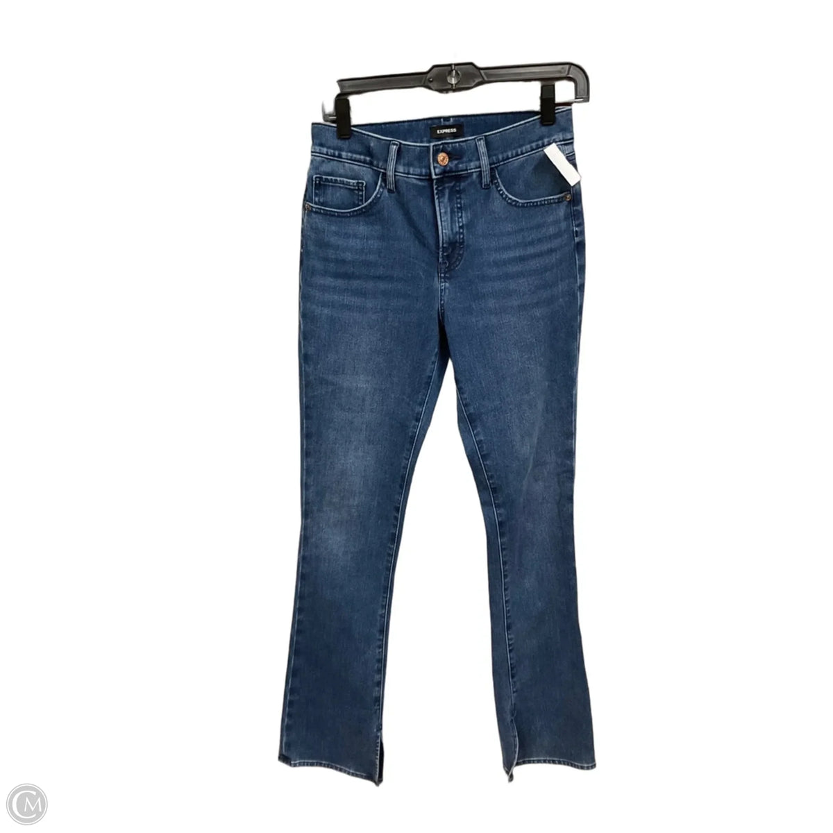 Jeans Flared By Express In Blue Denim, Size: 6
