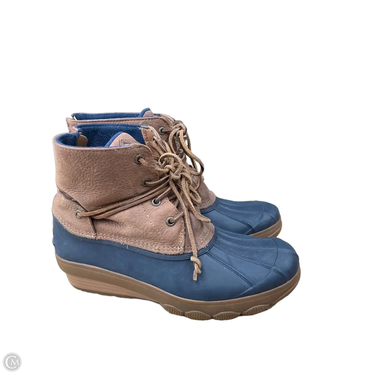 Boots Rain By Sperry In Blue & Brown, Size: 9.5