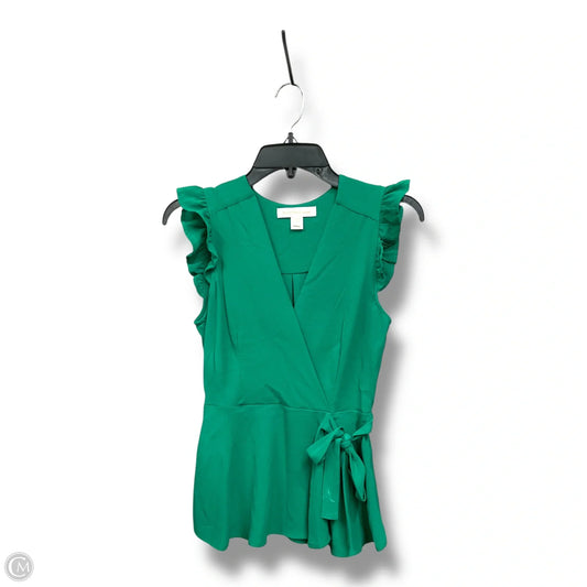 Top Sleeveless By Monteau In Green, Size: S