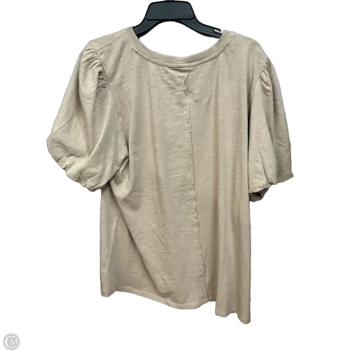 Top Short Sleeve Basic By 24/7 In Tan, Size: Xxl