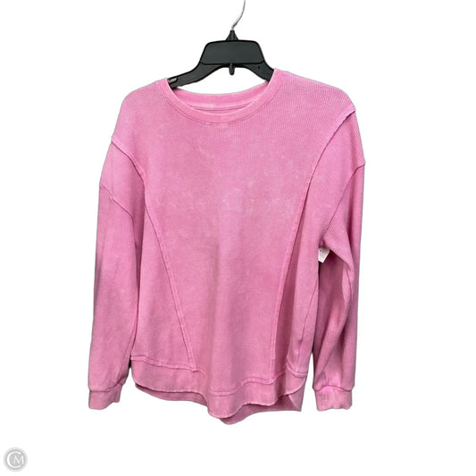 Top Long Sleeve Basic By Sundry In Pink, Size: M