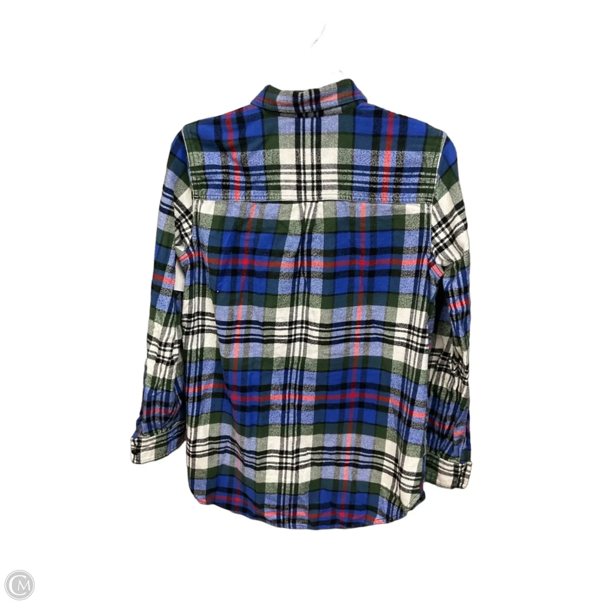 Top Long Sleeve By Madewell In Plaid Pattern, Size: S
