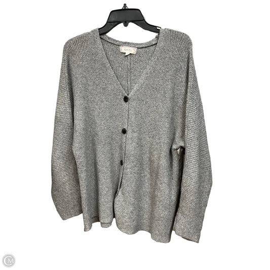 Cardigan By Pink Rose In Grey, Size: 1x