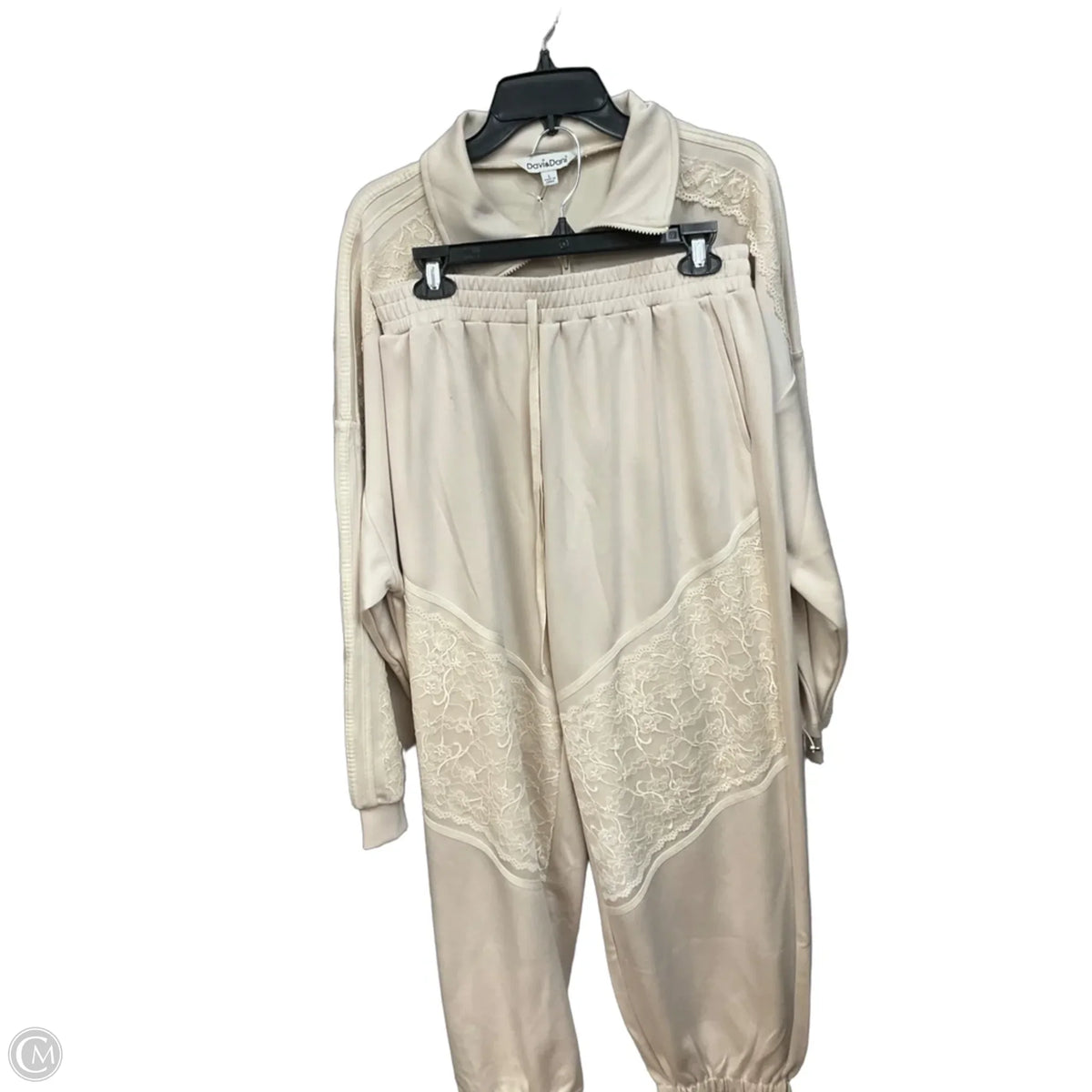 Pants Set 2pc By Davi & Dani In Cream, Size: L