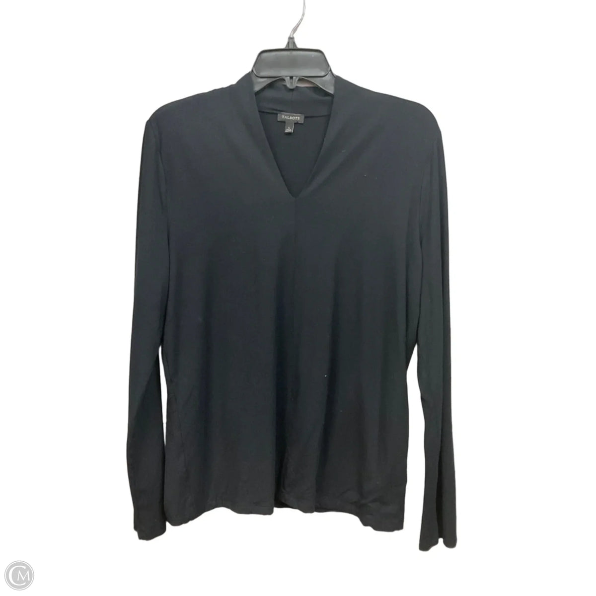 Top Long Sleeve Basic By Talbots In Black, Size: L