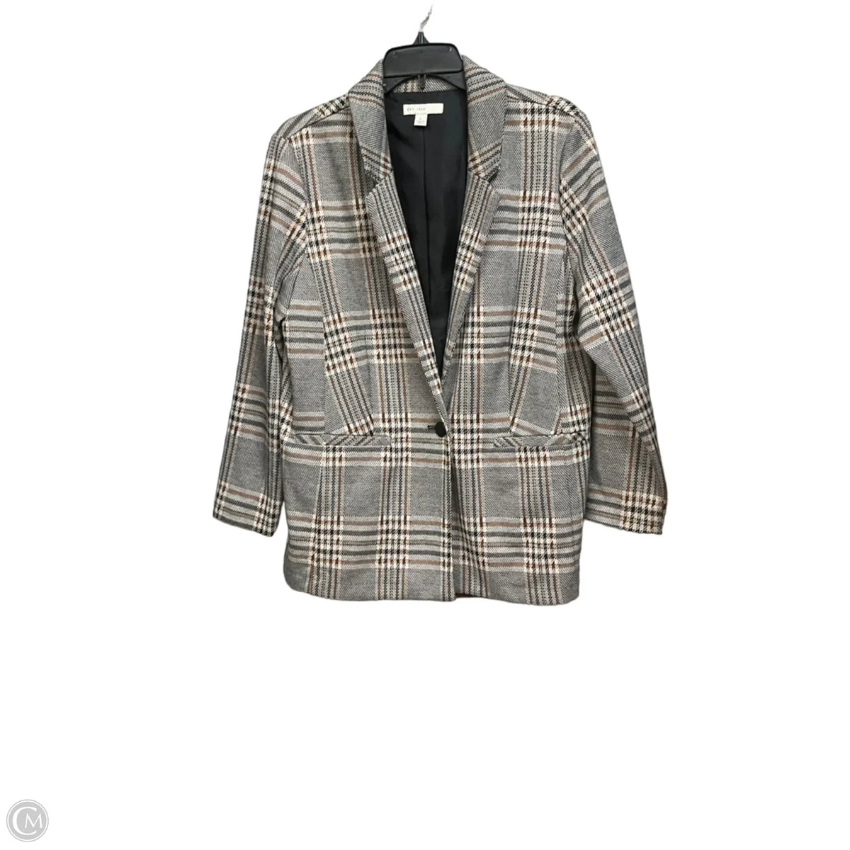 Blazer By Cato In Plaid Pattern, Size: L