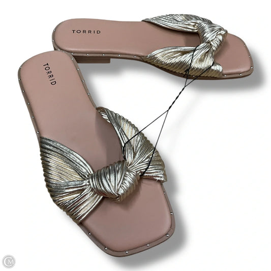 Sandals Flats By Torrid In Tan, Size: 11