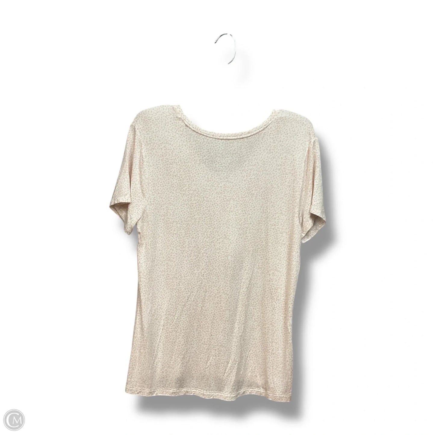 Top Short Sleeve Basic By Nine West Apparel In Animal Print, Size: L