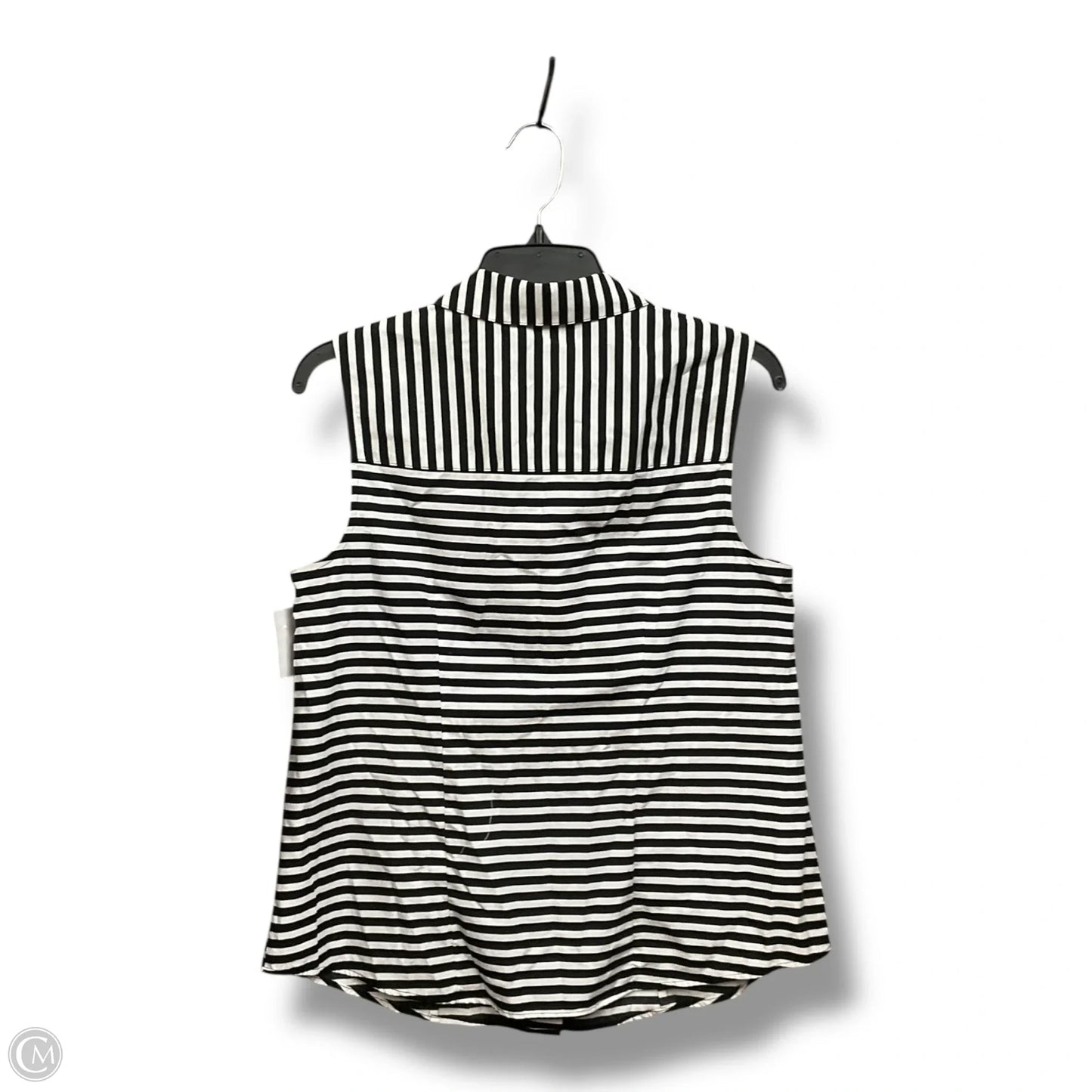 Top Sleeveless By Chicos In Striped Pattern, Size: S