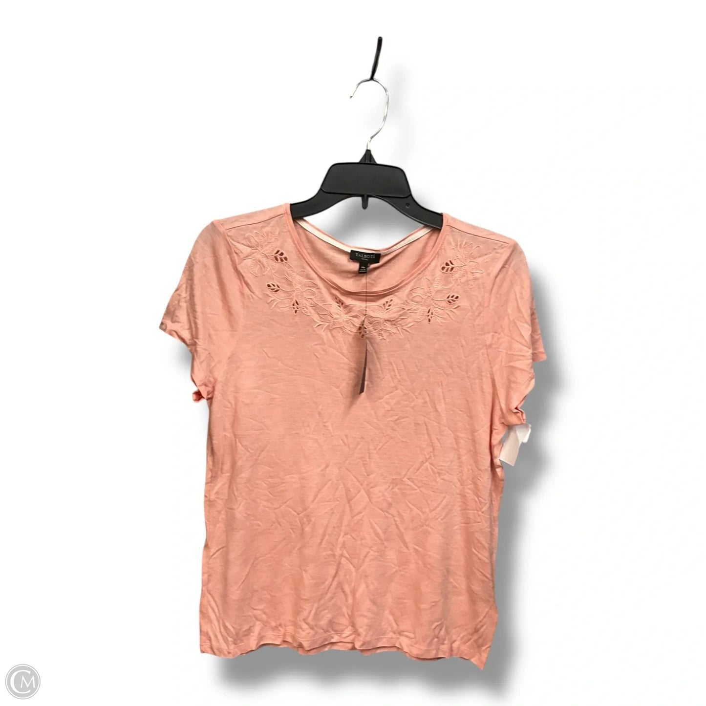 Top Short Sleeve By Talbots In Coral, Size: Mp