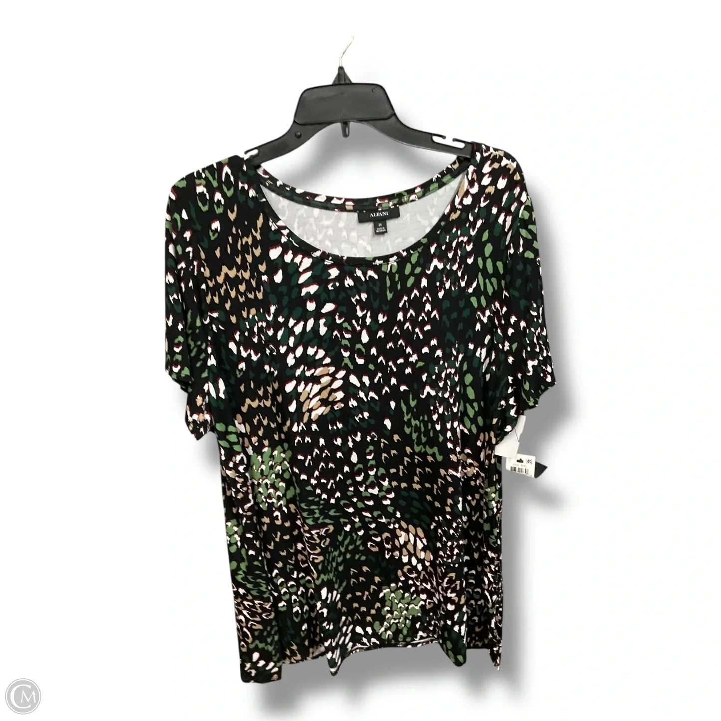 Top Short Sleeve By Alfani In Multi-colored, Size: 2x