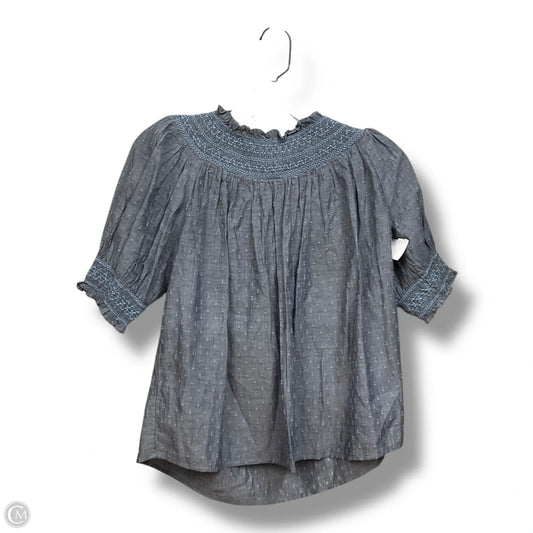 Top Short Sleeve By Loft In Blue & Brown, Size: Xs