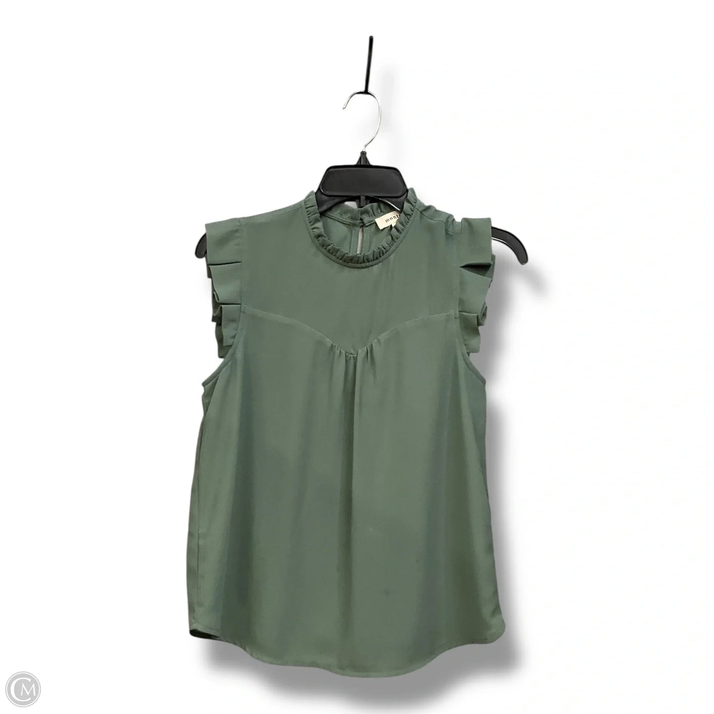 Top Sleeveless By Monteau In Green, Size: S