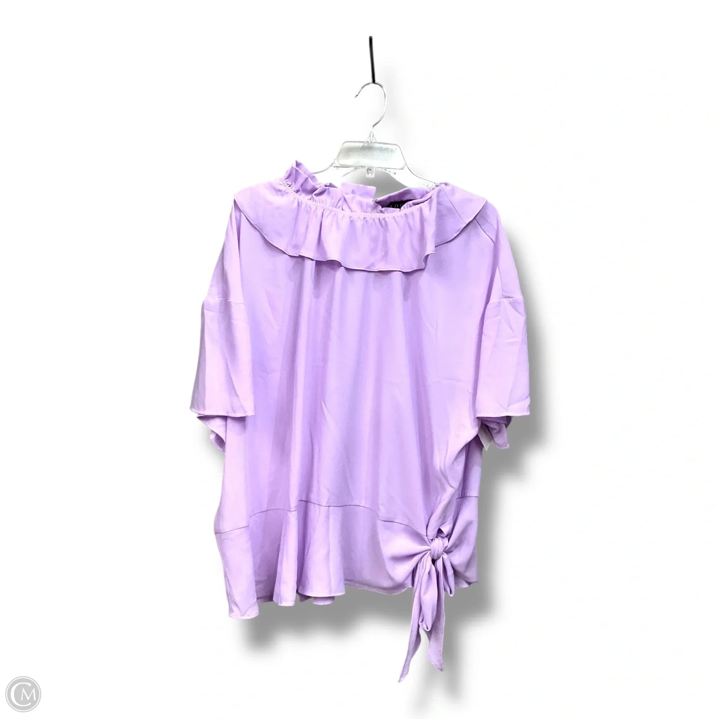 Blouse Short Sleeve By Eloquii In Purple, Size: 2x