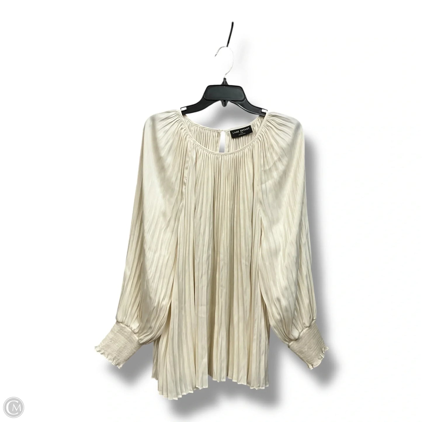 Blouse Long Sleeve By Lane Bryant In Ivory, Size: 2x