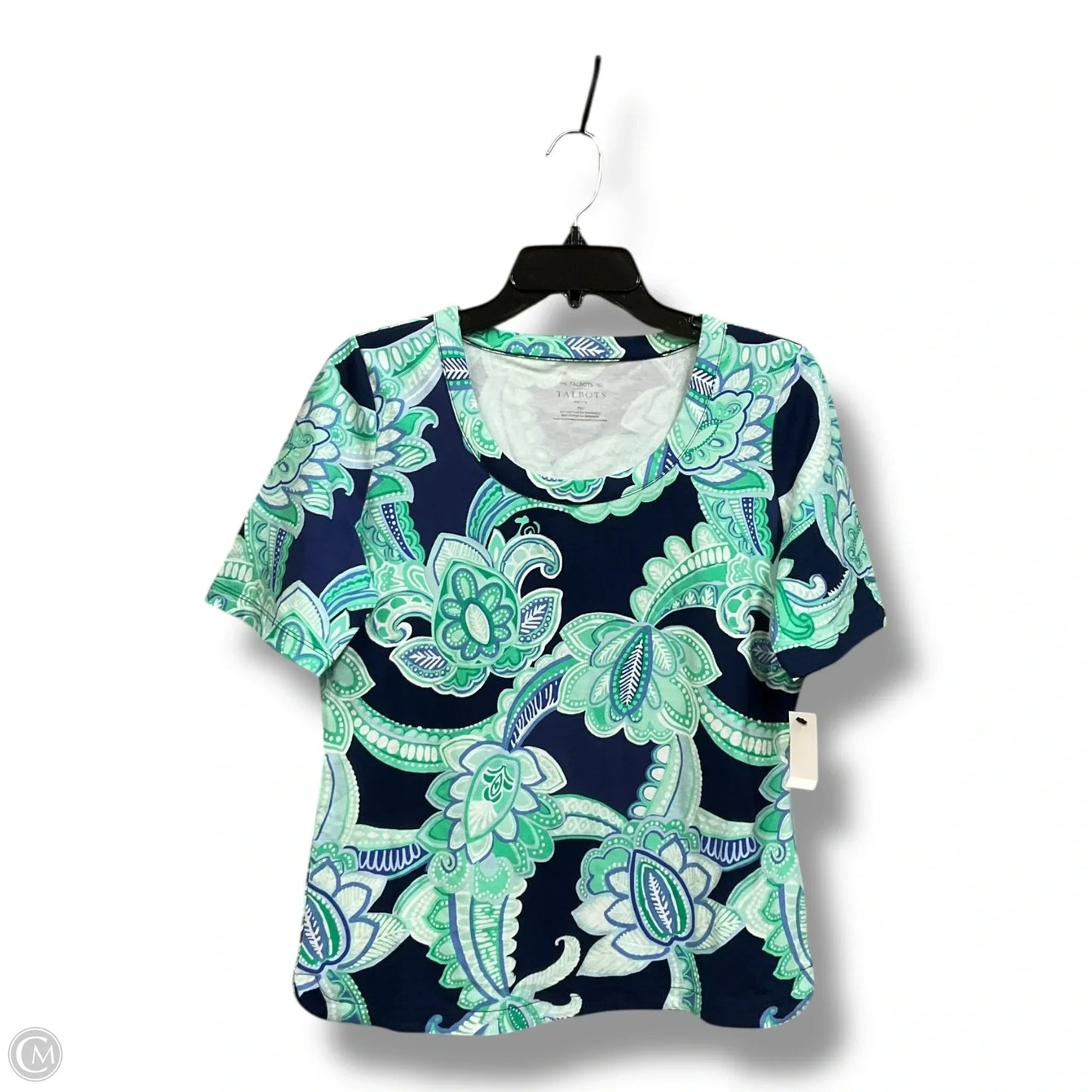 Top Short Sleeve By Talbots In Floral Print, Size: Mp