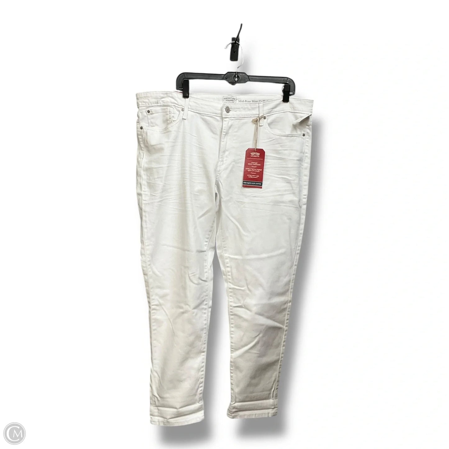 Jeans Skinny By Levis Signature In White, Size: 20