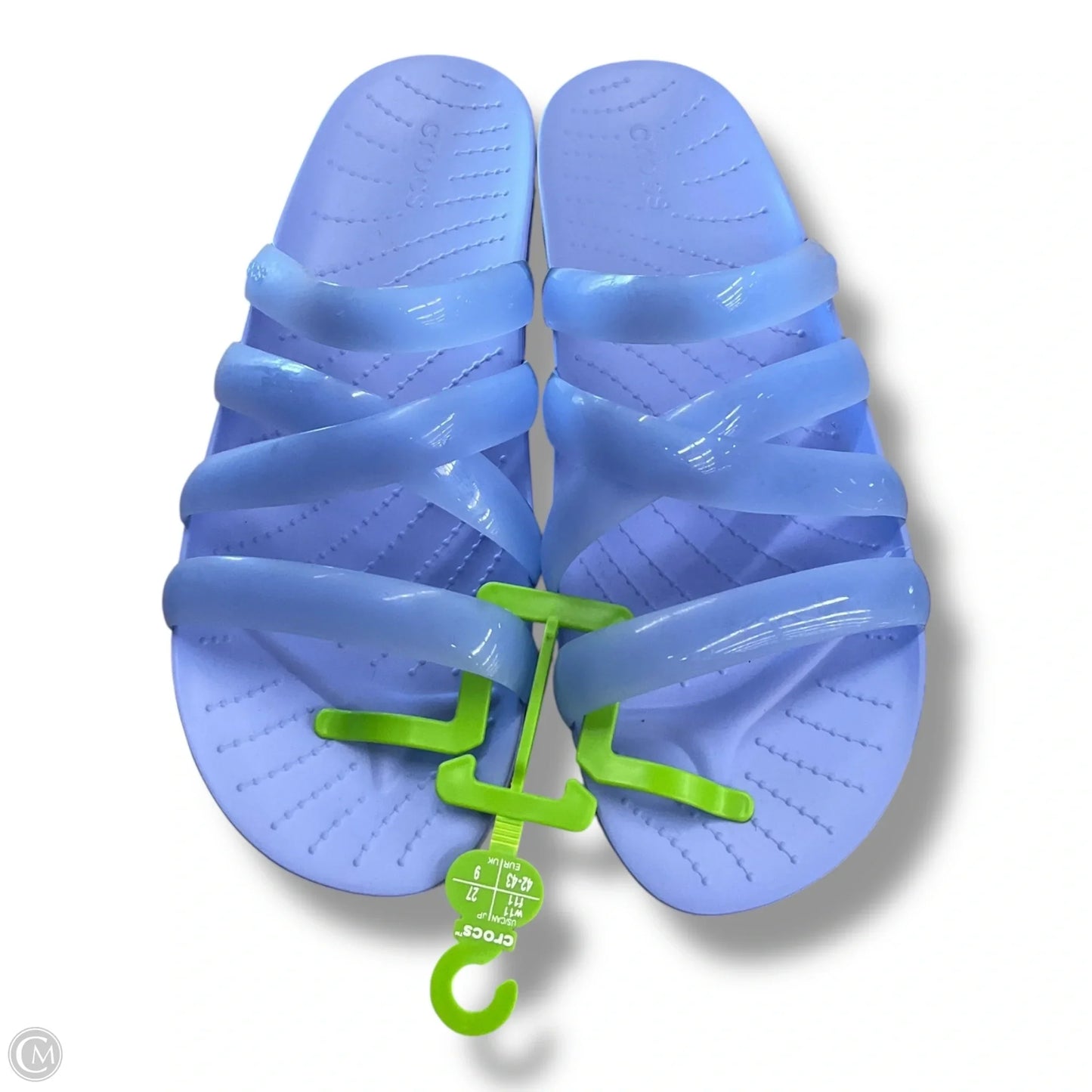 Sandals Flats By Crocs In Blue, Size: 11