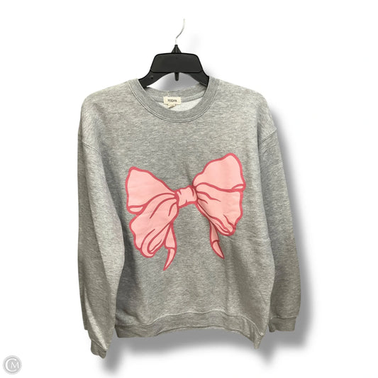Sweatshirt Crewneck By Clothes Mentor In Grey, Size: M