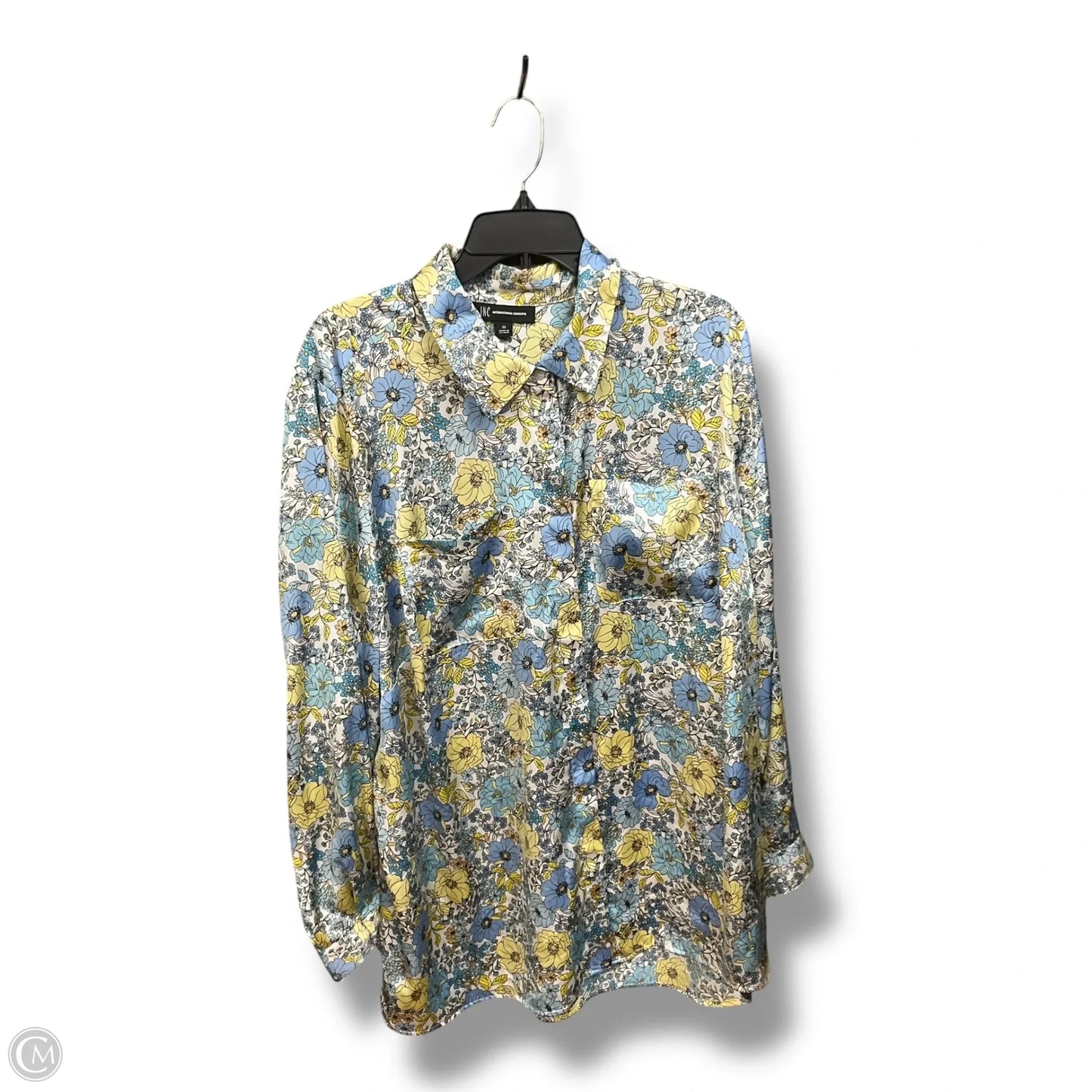 Blouse Long Sleeve By Inc In Floral Print, Size: 3x