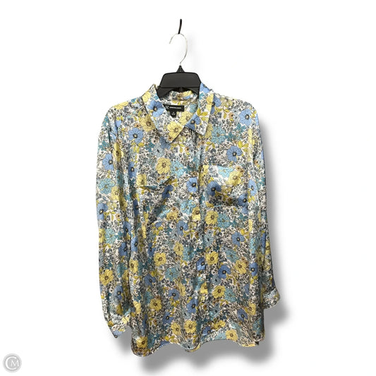 Blouse Long Sleeve By Inc In Floral Print, Size: 3x