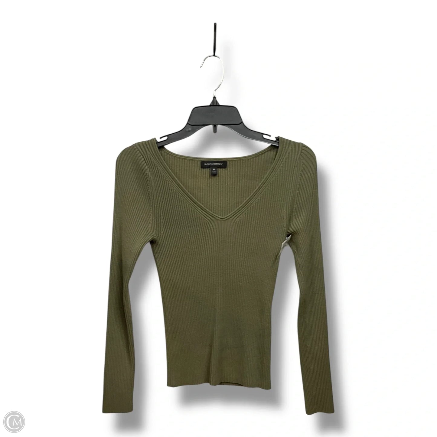 Top Long Sleeve Basic By Banana Republic In Green, Size: M